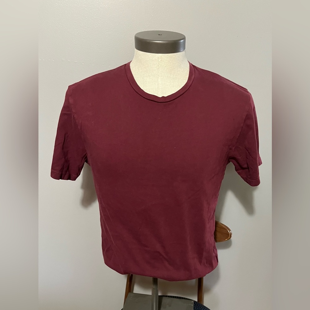 Topman Short Sleeve Crew Neck T-Shirt in Wine